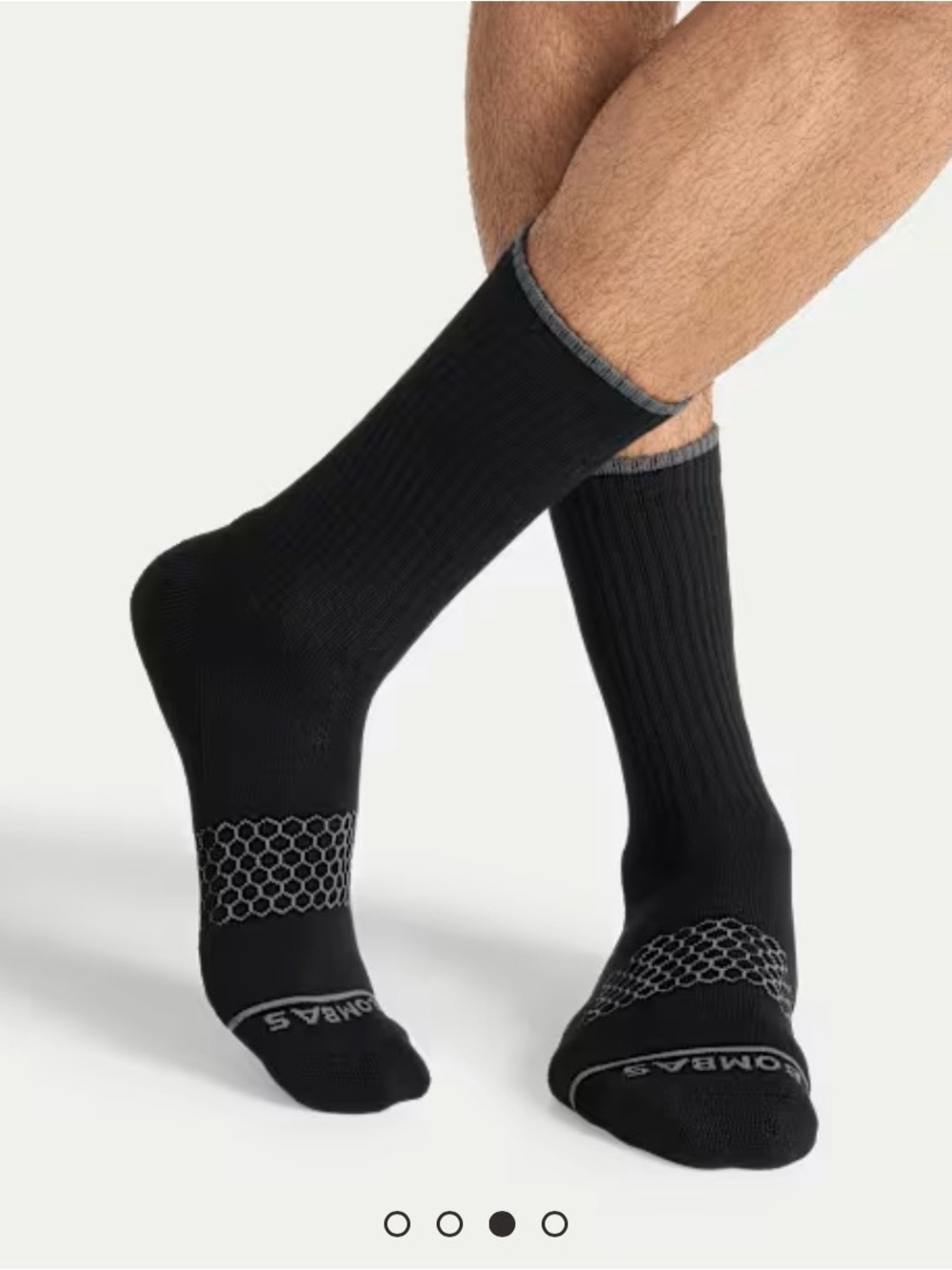 Bombas Mens Black Performance Crew Socks - Bombas